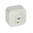 RJ 45 socket Forix - surface mounting - IP 2X - UTP cat. 5e - ivory