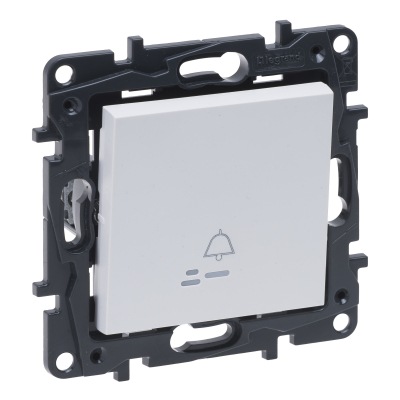 Niloe Step balts Tasterslēdzis ar zvana simbolu