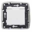 Niloe Step balts Rozete ar zemējumu , ar bērnu aizsardzību un vāciņu IP44