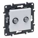 TV SOCKET DOUBLE F-TYPE STAR WHITE