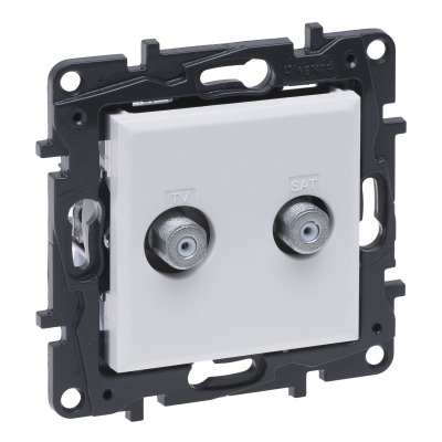 Niloe Step balts Rozete TV (2xF type)