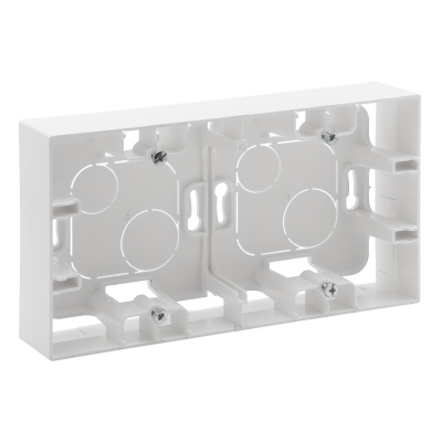 SURFACE-MOUNTING BOX 2 GANG WHITE