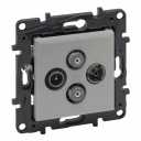 Niloe Step алюминий Розетка TV-R-SAT для 2 кабелей - STAR