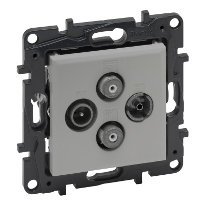 Niloe Step алюминий Розетка TV-R-SAT для 2 кабелей - STAR
