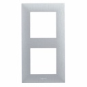 2-GANG PLATE BRUSHED ALUMINIUM