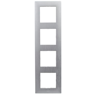 4-GANG PLATE BRUSHED ALUMINIUM