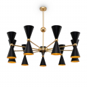 Maytoni Vesper Piek. lp. 18xE14 40W Black with Gold (Metal) (h320; d1030)