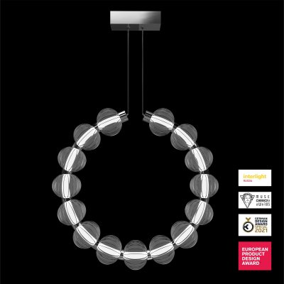 Maytoni Amulet Piekaramā lampa 23W 4000K 700lm Chrome / Metal and Glass