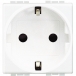 Bticino Living Light white Socket 2P+E and protected contacts