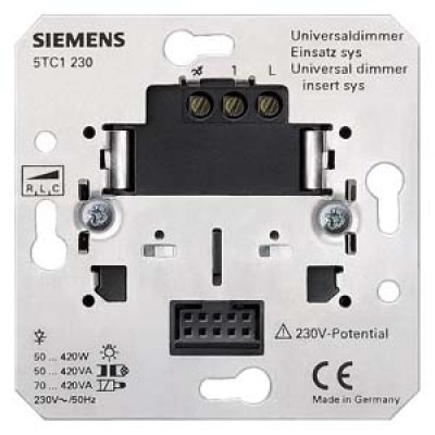 Universal dimmer insert SYS FM, 50-420VA, 230V 50Hz 2-wire connection system