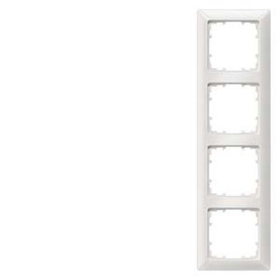 DELTA line, aluminum-metallic frame 4-fold, 293x 80 mm