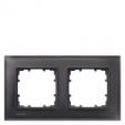 DELTA miro glass Frame 2-fold Authentic material black glass 161x 90 mm