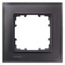 DELTA miro glass Frame 1-fold Authentic material black glass 90x 90 mm