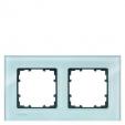 DELTA miro Frame 2-fold Authentic material glass crystal green Dimensions 161x 90 mm