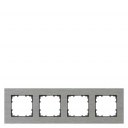 DELTA miro aluminum Frame 4-fold Authentic material aluminum natural Dimensions 303x 90 mm