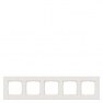 DELTA miro Frame 5-fold Color titanium white Dimensions 374x 90 mm
