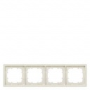 DELTA style. titanium white frame 4-fold. 295x 82 mm