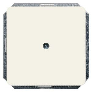 DELTA profil, titanium white blanking plate, 65x 65 mm