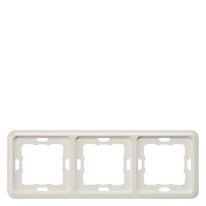 DELTA profil, titanium white frame 3-fold, 222x 80 mm