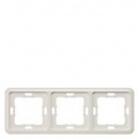 DELTA profil, titanium white frame 3-fold, 222x 80 mm