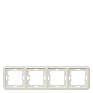 DELTA profil, titanium white frame 4-fold, 293x 80 mm