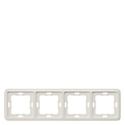 DELTA profil, titanium white frame 4-fold, 293x 80 mm