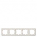 DELTA profil, titanium white frame 5-fold, 364x 80 mm