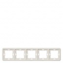 DELTA profil, titanium white frame 5-fold, 364x 80 mm