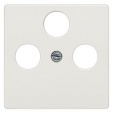 DELTA i-system Cover plate TV/RF/SAT 3-hole titanium white