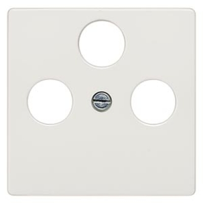 DELTA i-system Cover plate TV/RF/SAT 3-hole titanium white