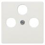 DELTA i-system Cover plate TV/RF/SAT 3-hole titanium white