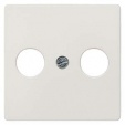 DELTA i-system titanium white antenna cover plate 55x 55 mm for broadband connection socket RF/TV