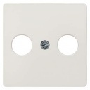 DELTA i-system titanium white antenna cover plate 55x 55 mm for broadband connection socket RF/TV