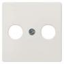 DELTA i-system titanium white antenna cover plate 55x 55 mm for broadband connection socket RF/TV