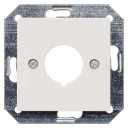 DELTA i-system titanium white cover plate 55 x 55 mm for built-in command devices for diameter 22.5 mm