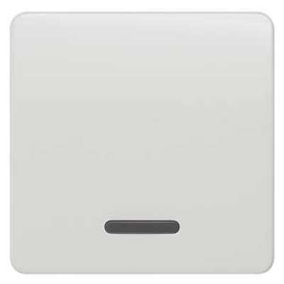 DELTA profil, titanium white Rocker switch, 65x 65 mm for pilot lamp/off/changeover switch for pushbutton with separate feedback signal