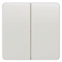 DELTA profil, titanium white Rocker switch, 65x 65 mm for series/double two-way switch for double pushbutton for pushbutton 2-fold Mid-position