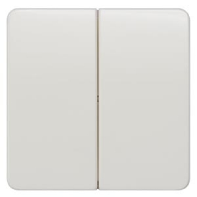 DELTA profil, titanium white Rocker switch, 65x 65 mm for series/double two-way switch for double pushbutton for pushbutton 2-fold Mid-position