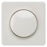 DELTA profil, titanium white Cover plate for dimmer with rotary knob 65x 65 mm
