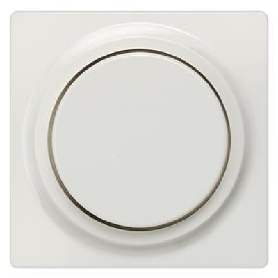 DELTA i-system titanium white Cover plate for dimmer with rotary knob 55x 55 mm