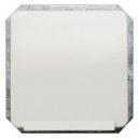 DELTA profil, titanium white SCHUKO socket outlet 10/16 A 250 V With screwless Connection terminals with spring flap Cover plate 65x 65 mm