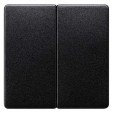 DELTA i-system carbon metallic Rocker switch for Series/double two-way switch for double pushbutton, 55x 55 mm