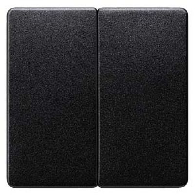 DELTA i-system carbon metallic Rocker switch for Series/double two-way switch for double pushbutton, 55x 55 mm