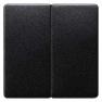 DELTA i-system carbon metallic Rocker switch for Series/double two-way switch for double pushbutton, 55x 55 mm