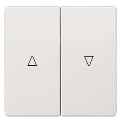 DELTA style. titanium white Rocker switch with shutter symbols for shutter switch and pushbutton 68x 68 mm