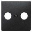 DELTA i-system carbon metallic antenna cover plate 55x 55 mm for broadband connection socket RF/TV