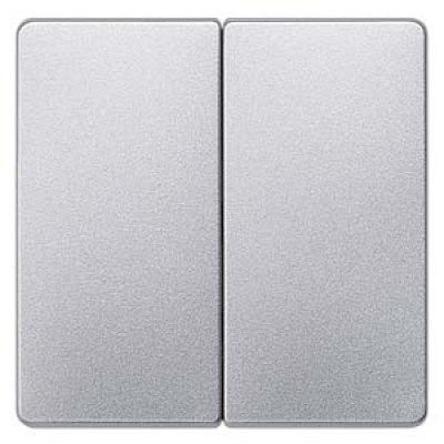 DELTA i-system aluminum-metallic Rocker switch for series/double two-way switch for double pushbutton, 55x 55 mm