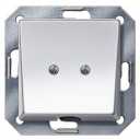 DELTA i-system aluminum-metallic outlet plate, 55x 55 mm