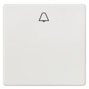 DELTA i-system titanium white Rocker switch with bell symbol for pushbutton, 55x 55 mm