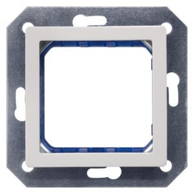 DELTA i-system titanium white Module rack, double incl. intermediate frame Screw mounting